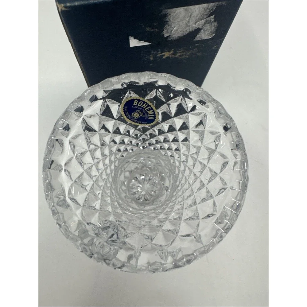 Bohemia Crystal Bud Flower Vase Czech Republic 24% PbO New in Box